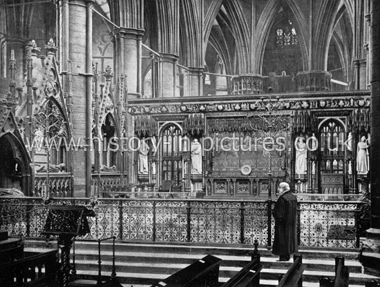The Reredos, Westminster Abbey, London. c.1890's